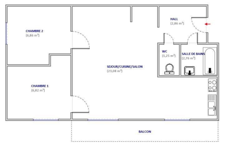 Appartements 3 Vallees, Piscine Et Sauna 오렐르 객실 사진